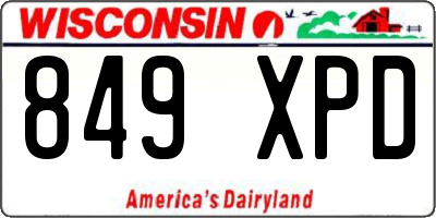 WI license plate 849XPD