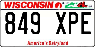WI license plate 849XPE