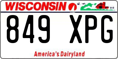 WI license plate 849XPG