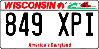WI license plate 849XPI