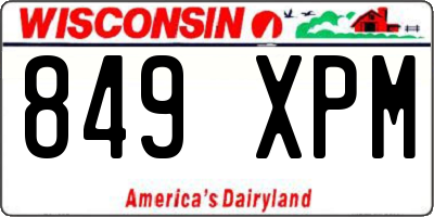 WI license plate 849XPM