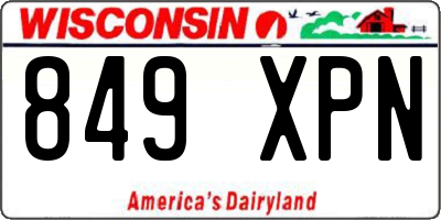 WI license plate 849XPN