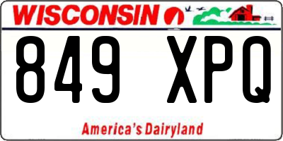 WI license plate 849XPQ