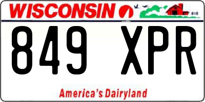 WI license plate 849XPR