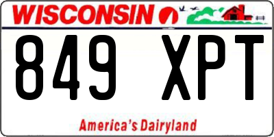WI license plate 849XPT
