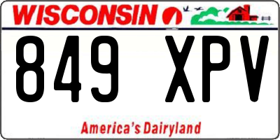WI license plate 849XPV