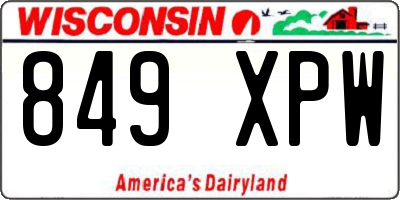 WI license plate 849XPW