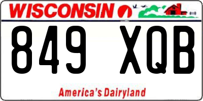 WI license plate 849XQB