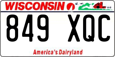 WI license plate 849XQC