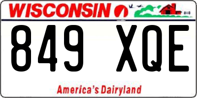 WI license plate 849XQE