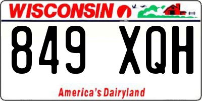 WI license plate 849XQH