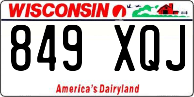 WI license plate 849XQJ