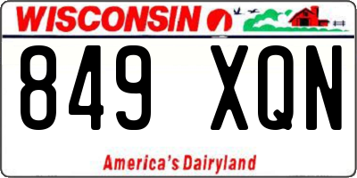 WI license plate 849XQN