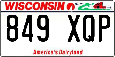 WI license plate 849XQP