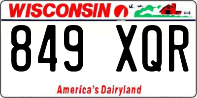 WI license plate 849XQR