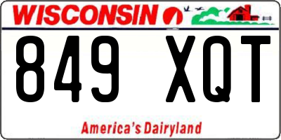 WI license plate 849XQT