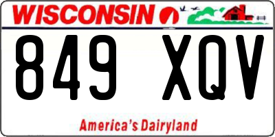 WI license plate 849XQV