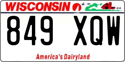 WI license plate 849XQW