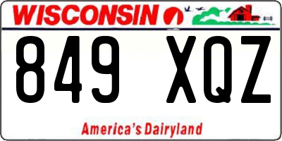 WI license plate 849XQZ