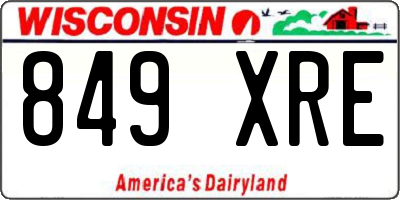 WI license plate 849XRE