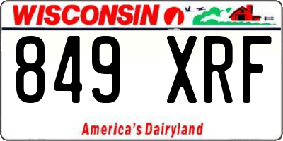 WI license plate 849XRF