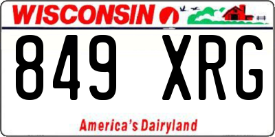 WI license plate 849XRG