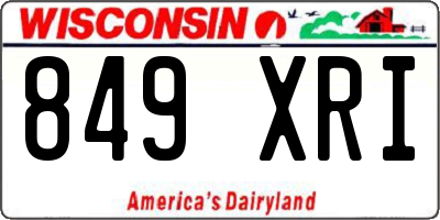 WI license plate 849XRI