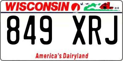 WI license plate 849XRJ