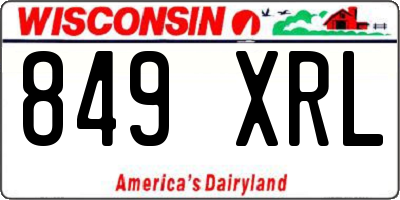 WI license plate 849XRL