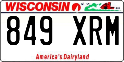 WI license plate 849XRM