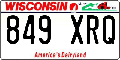 WI license plate 849XRQ