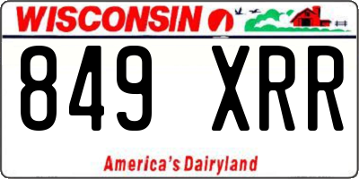 WI license plate 849XRR