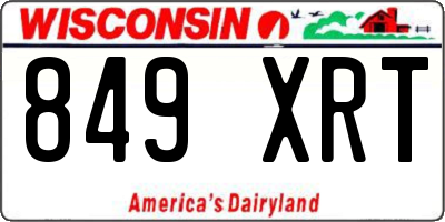 WI license plate 849XRT