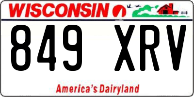 WI license plate 849XRV