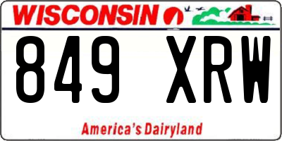 WI license plate 849XRW