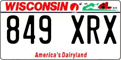 WI license plate 849XRX