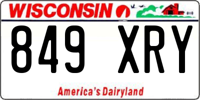 WI license plate 849XRY