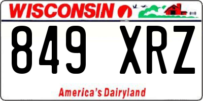 WI license plate 849XRZ