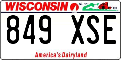 WI license plate 849XSE