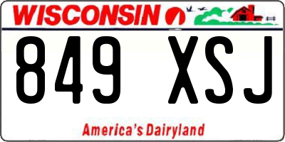 WI license plate 849XSJ