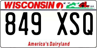 WI license plate 849XSQ