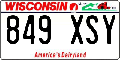 WI license plate 849XSY