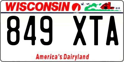 WI license plate 849XTA