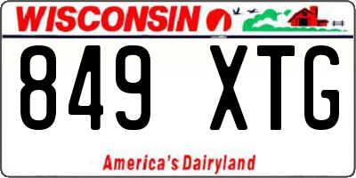 WI license plate 849XTG
