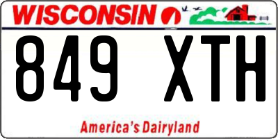 WI license plate 849XTH