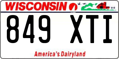WI license plate 849XTI