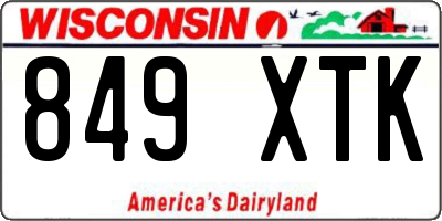 WI license plate 849XTK