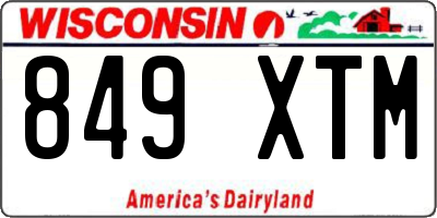 WI license plate 849XTM