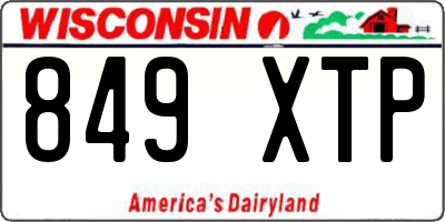 WI license plate 849XTP