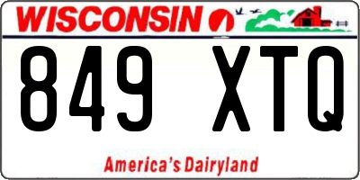 WI license plate 849XTQ